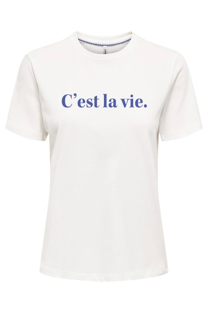 ONLEMILY S/S REG TEE CS JRS 15362489 CLOUD DANCER/C EST LA VIE